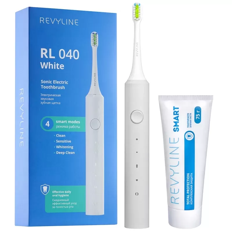 Набор электрическая щетка Revyline RL040 White,  паста Smart 2